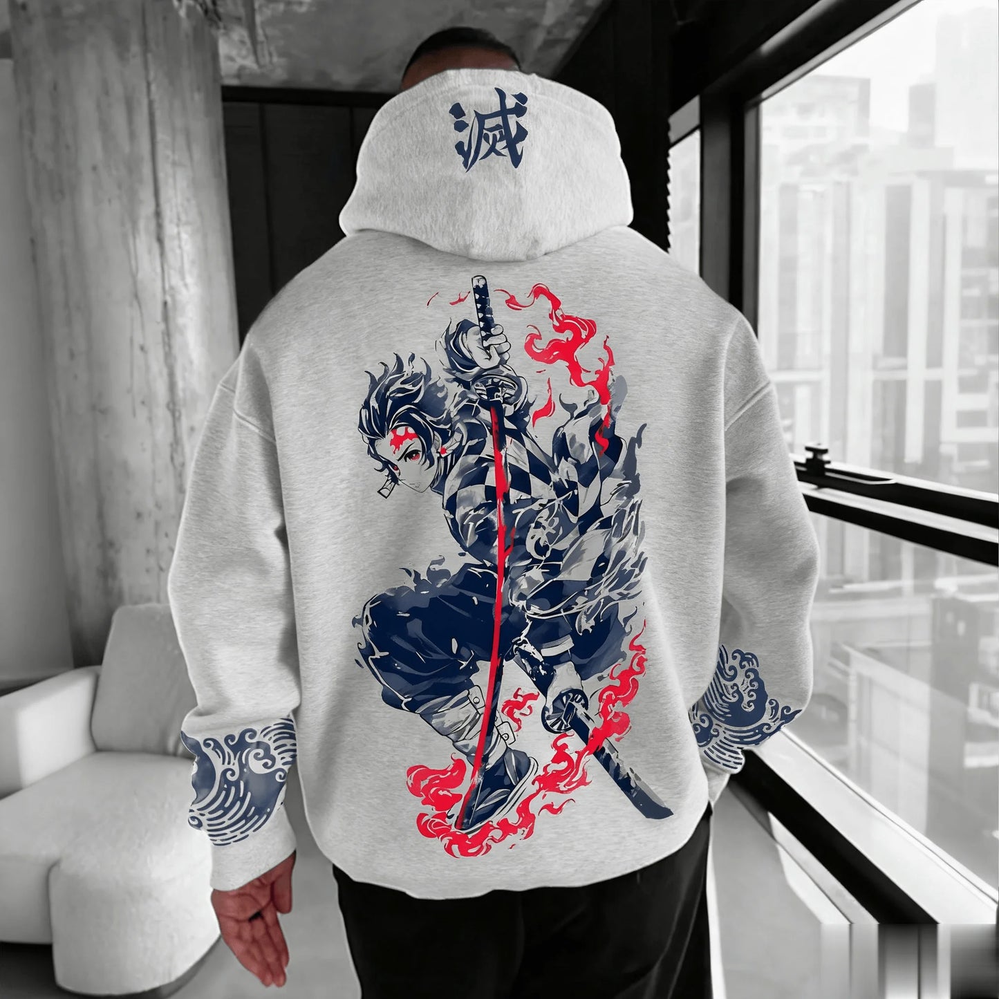 ⚔️Demon Slayer Fashion Hoodie Sweatshirt Unisex Anime Pullover Hoodie Oversize Casual Streetwear Long Sleeve Autumn Top⚔️