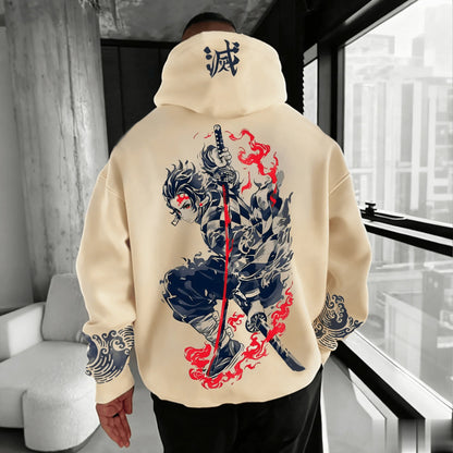 ⚔️Demon Slayer Fashion Hoodie Sweatshirt Unisex Anime Pullover Hoodie Oversize Casual Streetwear Long Sleeve Autumn Top⚔️