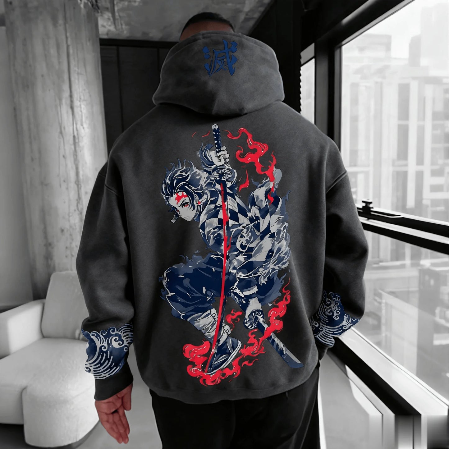 ⚔️Demon Slayer Fashion Hoodie Sweatshirt Unisex Anime Pullover Hoodie Oversize Casual Streetwear Long Sleeve Autumn Top⚔️