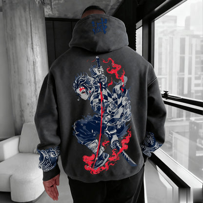 ⚔️Demon Slayer Fashion Hoodie Sweatshirt Unisex Anime Pullover Hoodie Oversize Casual Streetwear Long Sleeve Autumn Top⚔️